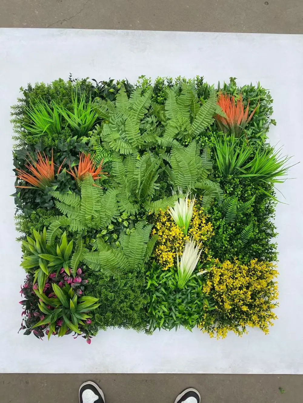 40*60 Plastic Artificial Flower Grass Wall Panels Wholesale Stage Backdrop Artificial Plant Flower Wall for Wedding Decoration