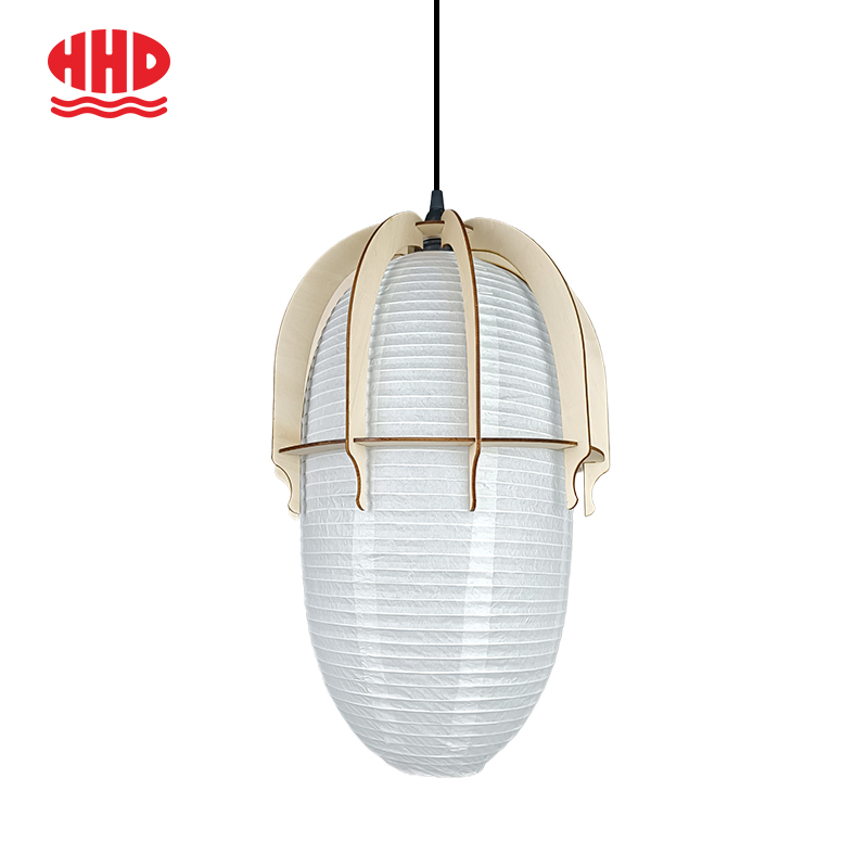 Dimmable LED Pendant Light 30cm 40cm Rice Paper Ceiling Paper Lamp with Wood Structure
