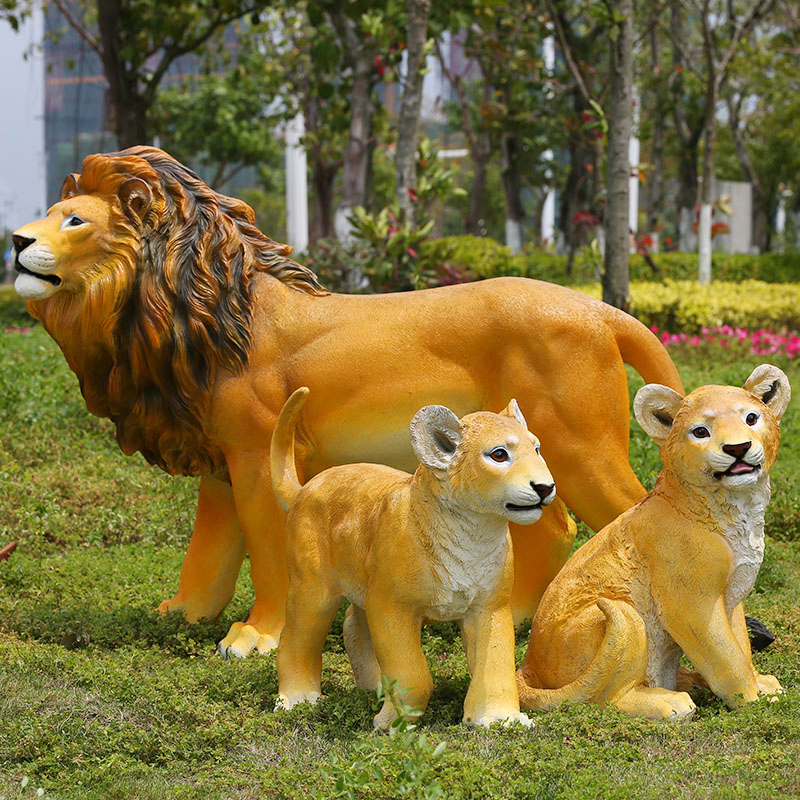 Jungle Event Party Decoration Giant Resin Fiberglass Safari Animals Lion Statue Sculpture Mold