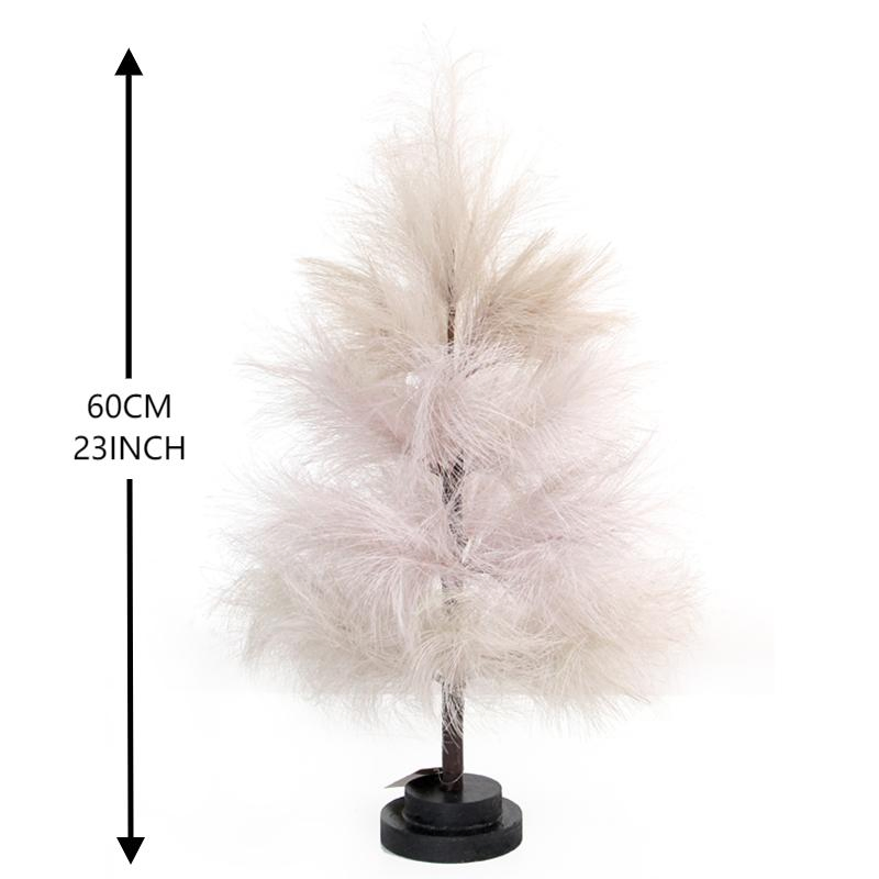 Fluffy High Quality Small Christmas Ornament Artificial Pampas Tree Home Party Decoration