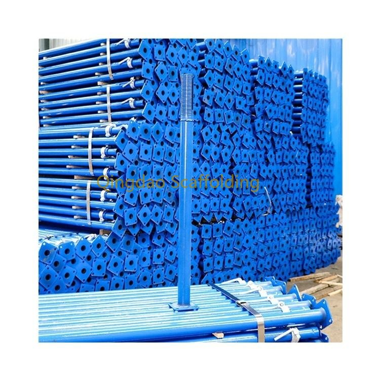 Light Duty Heavy Duty Adjustable Galvanized Color Coating Shoring Scaffolding Steel Props with Square Flower Plate