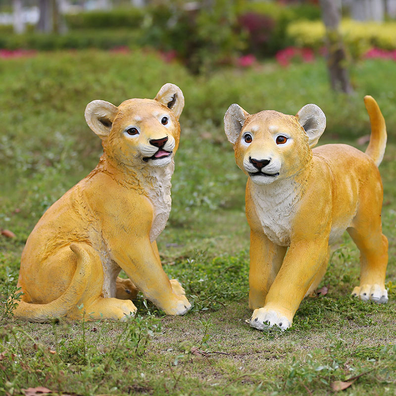 Jungle Event Party Decoration Giant Resin Fiberglass Safari Animals Lion Statue Sculpture Mold