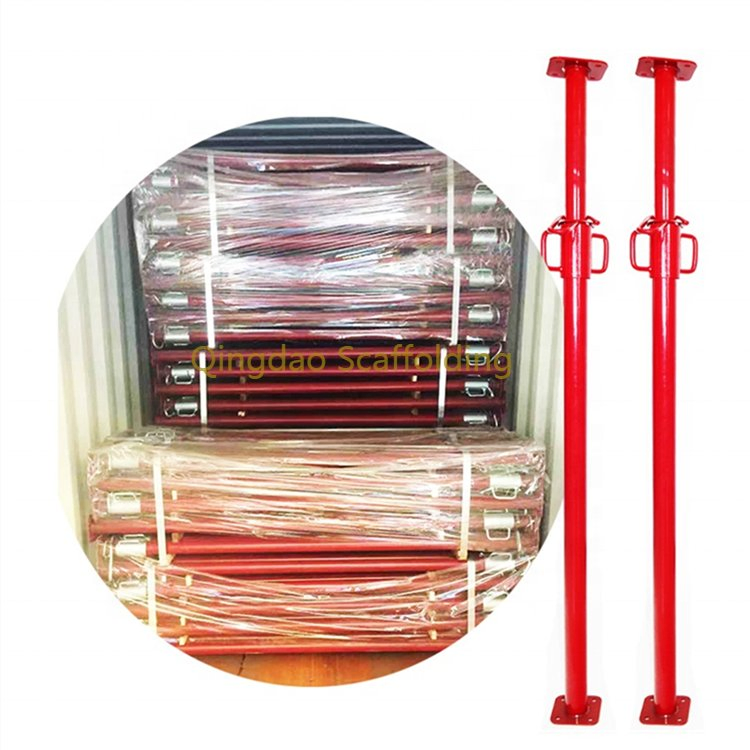Light Duty Heavy Duty Adjustable Galvanized Color Coating Shoring Scaffolding Steel Props with Square Flower Plate