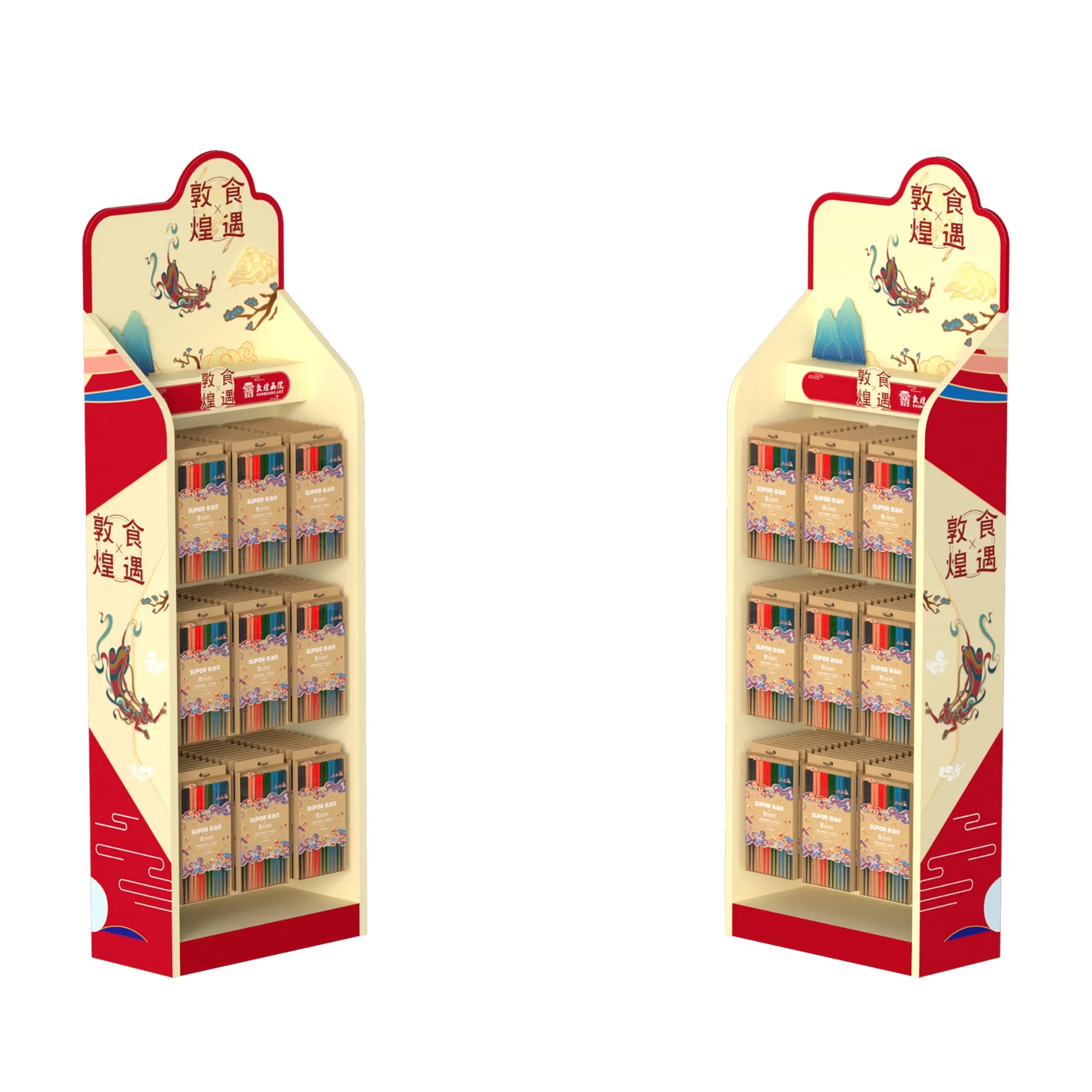 Modern Paper Shelves for Stylish Kitchen Organization and Display