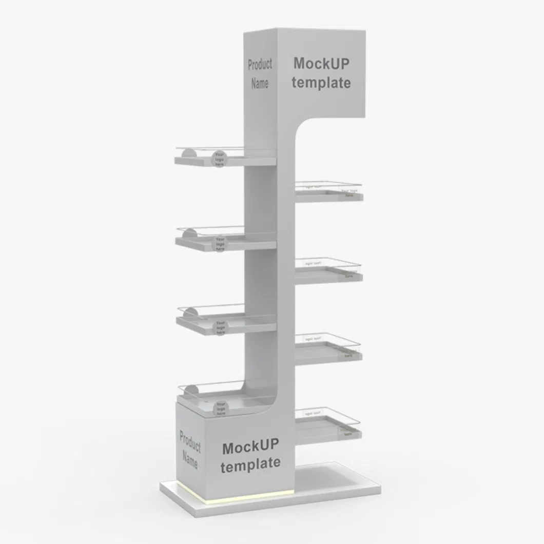 Sleek White Multi - Layer Display Stand