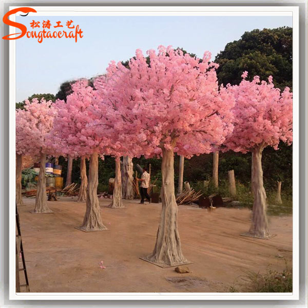 Elegant Japanese Sakura Tree Indoor Wedding Pink Artificial Cherry Blossom Tree