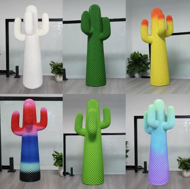 Event Party Decoration Fiberglass Props Handmade 1.2m 1.5m High Cactus Sculpture