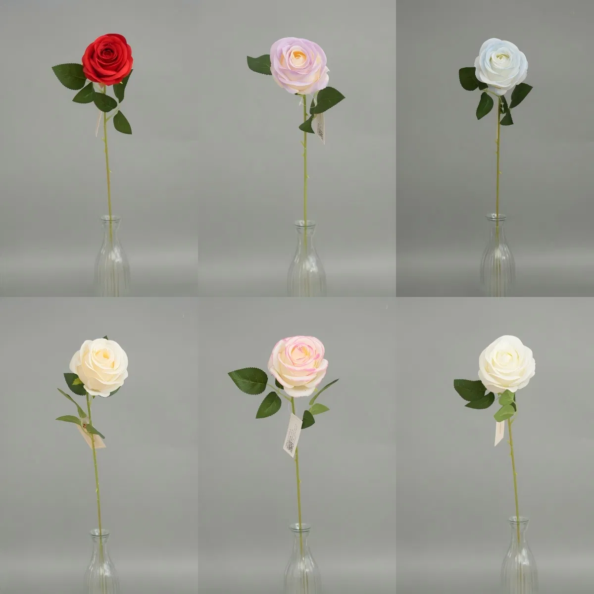 Wholesale Artificial Flower Single Rose Flower Artificial Decorative Flowers for Valentine's Day Wedding Store Decoration