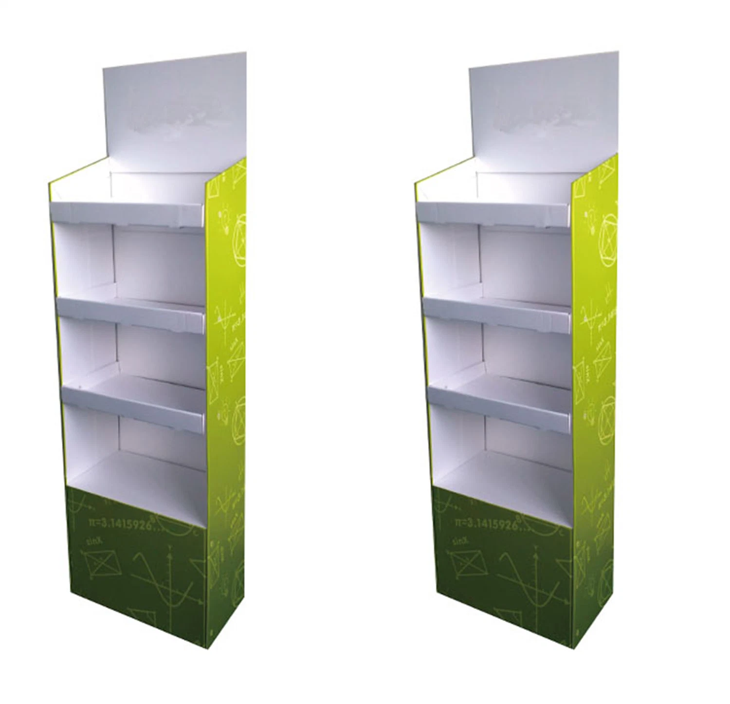 Merchandising Stackable Retailed 4 Tier Floor Paper Cardboard Display for Bread