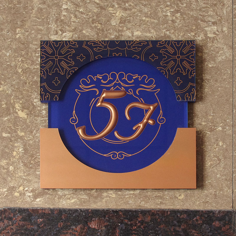 3D Channel Letters Luxury Rose Gold Door Sign for Hotel