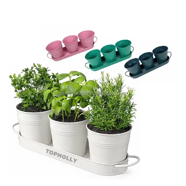 Metal Planter Pot Set