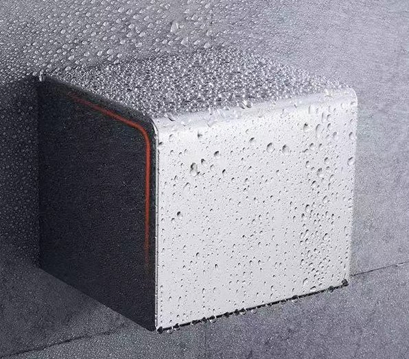 Glossy Mirror Rose Gold SUS304 Stainless Steel Square Tissue Box, No Drill &amp; Punch Dual Installation Waterproof Wall Mounted Ins Style Luxury Toilet Paper Holde