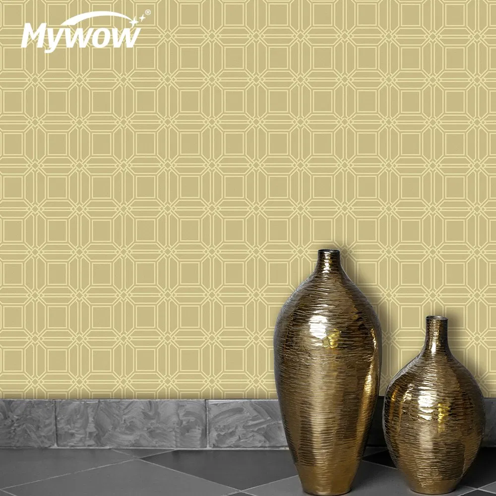 Best Selling PVC Gold Foil Wallpaper Light Luxury Famous Decoration