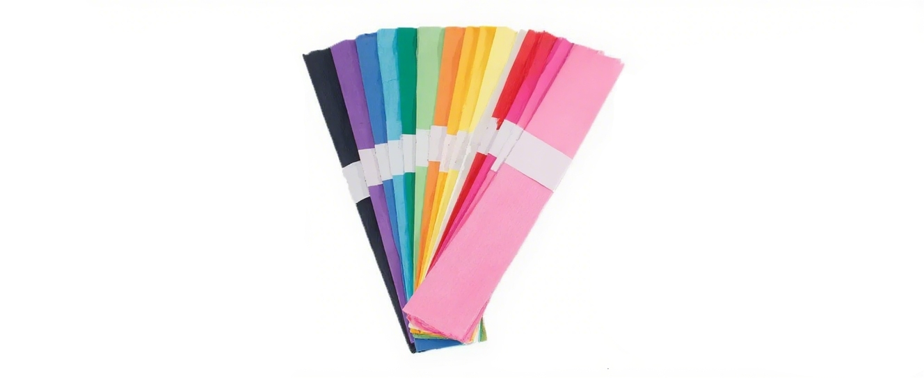 Solid Color Crepe Paper Creative DIY Materials - Paper, Creative Colored Crepe Paper