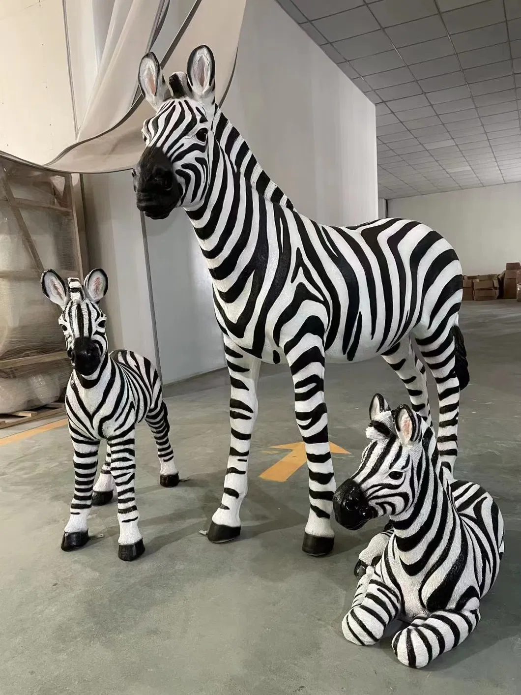 Fiberglass Zebra Sculpture