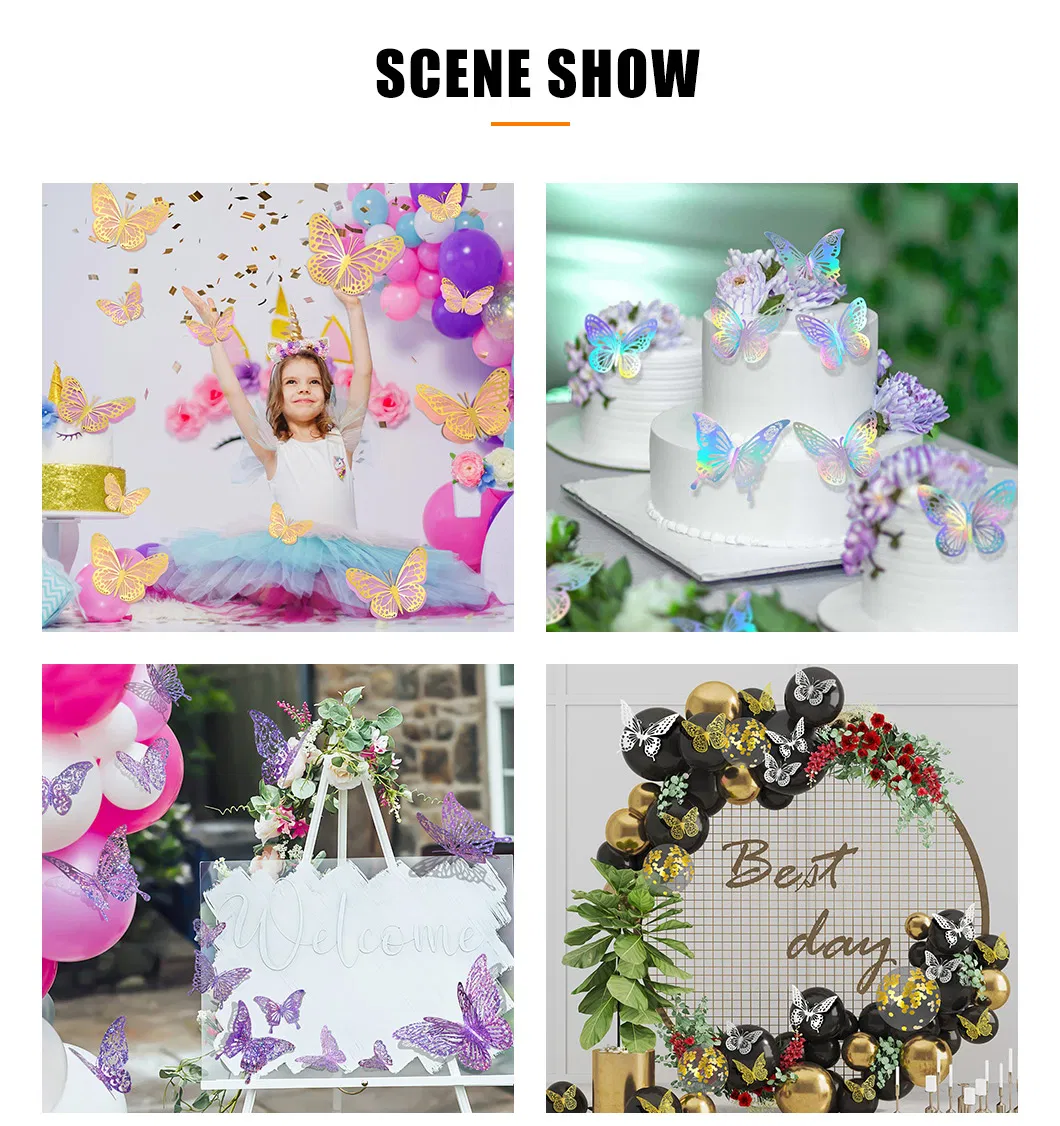 3D Butterfly Party Decoration Stickers