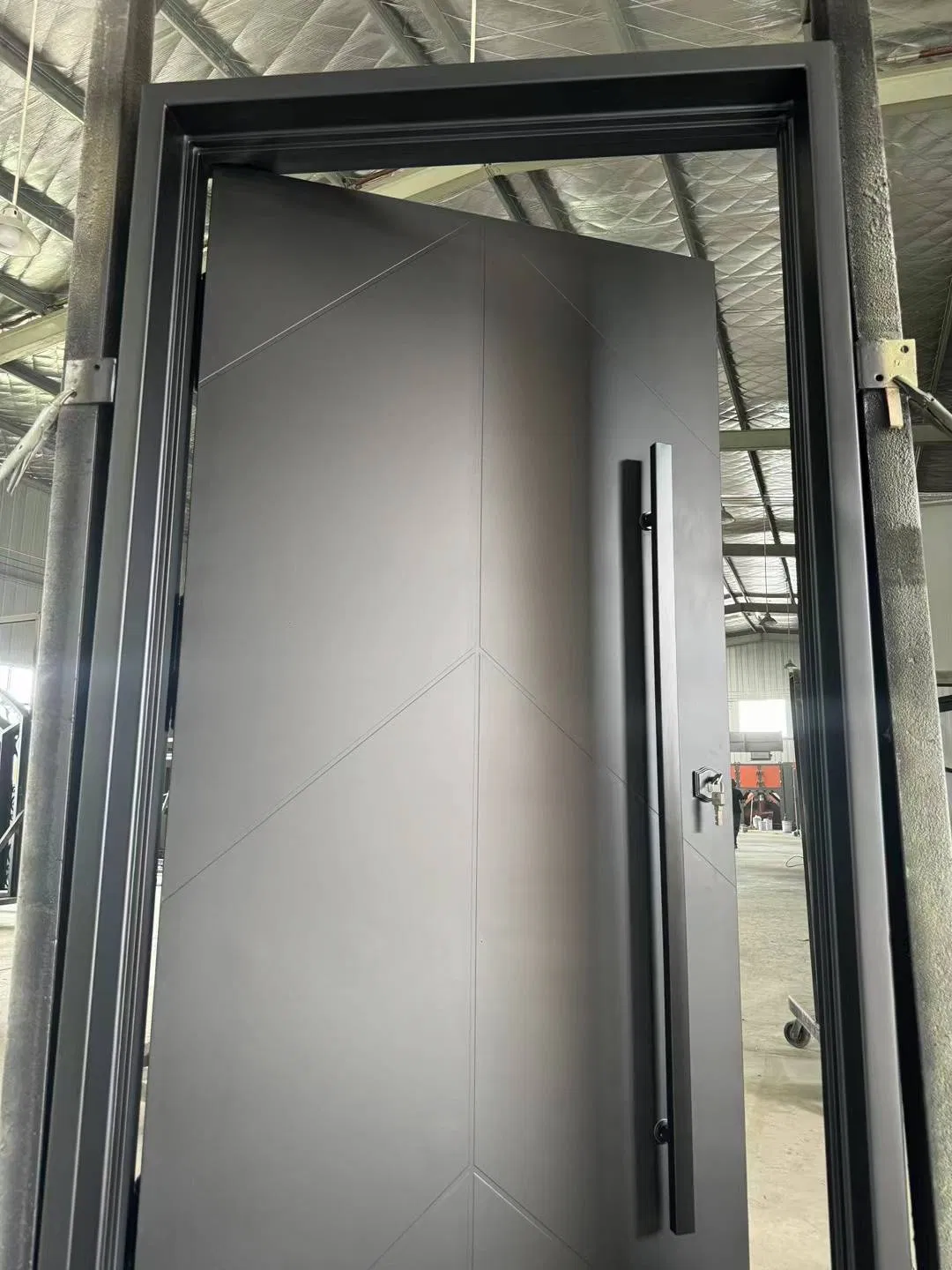 Simple Front Entry Steel French Modern Pivot Entry Wrought Iron Door Price Exterior Luxury Security Metal Main Entrance Door