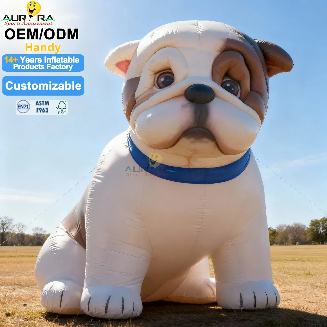Community Event Inflatable Art Sculptures Dog Colorful Quick Inflation