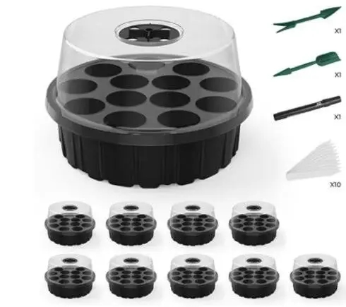 Round Starter Germination Box Nursery Seed Germination Growth Tray Kit