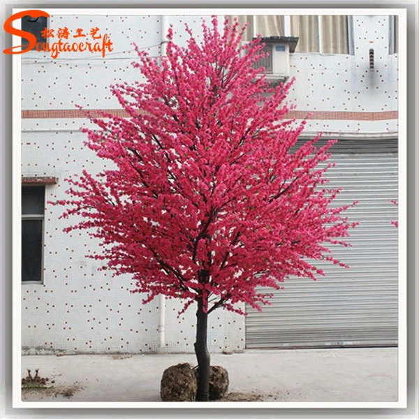 Hotel Decoration Artificial Plant Indoor Pink Blossom Tree