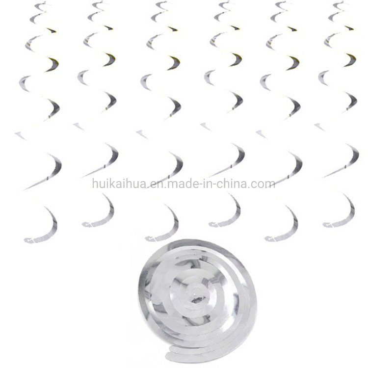 Christmas Party Wedding Graduation Balloon Hanging Ceiling Foil Swirl Decorations