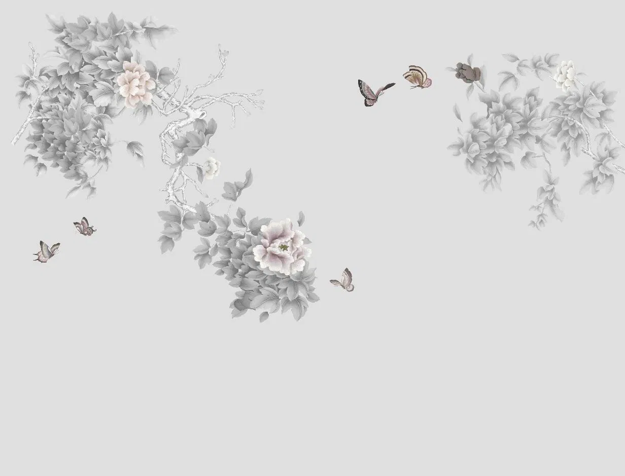 Commercial Grade Printed Wallpaper for Office Mall and Exhibition Booth Decoration