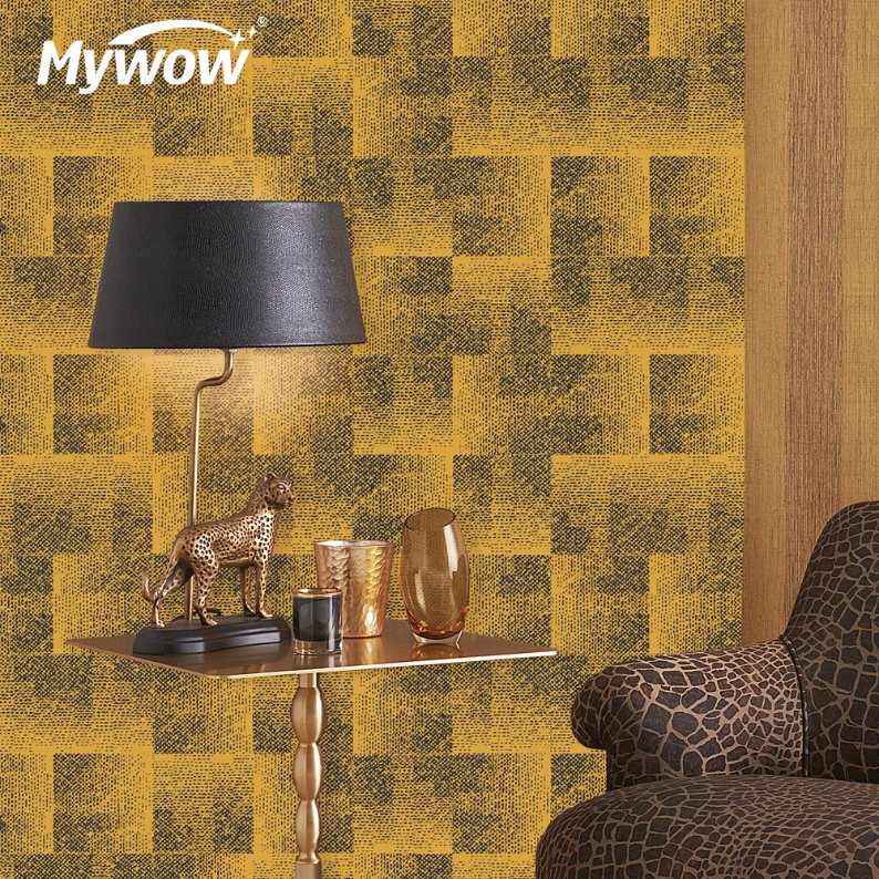 Best Selling PVC Gold Foil Wallpaper Light Luxury Famous Decoration