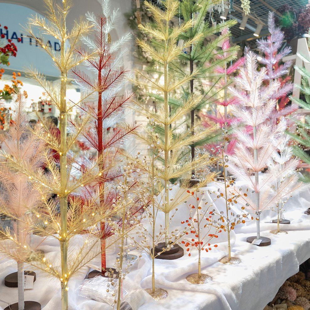 New Trend Short Fur Artificial Pampas Tree for Wedding Party Home Decor