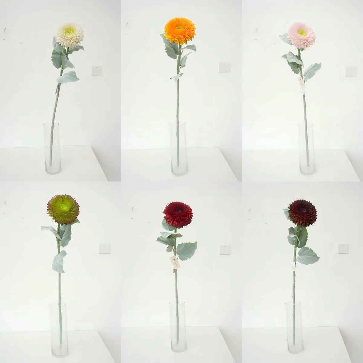 Spring Lifelike Single Artificial Sunflower Flowers for Garden Hotel Home Wedding Decoration