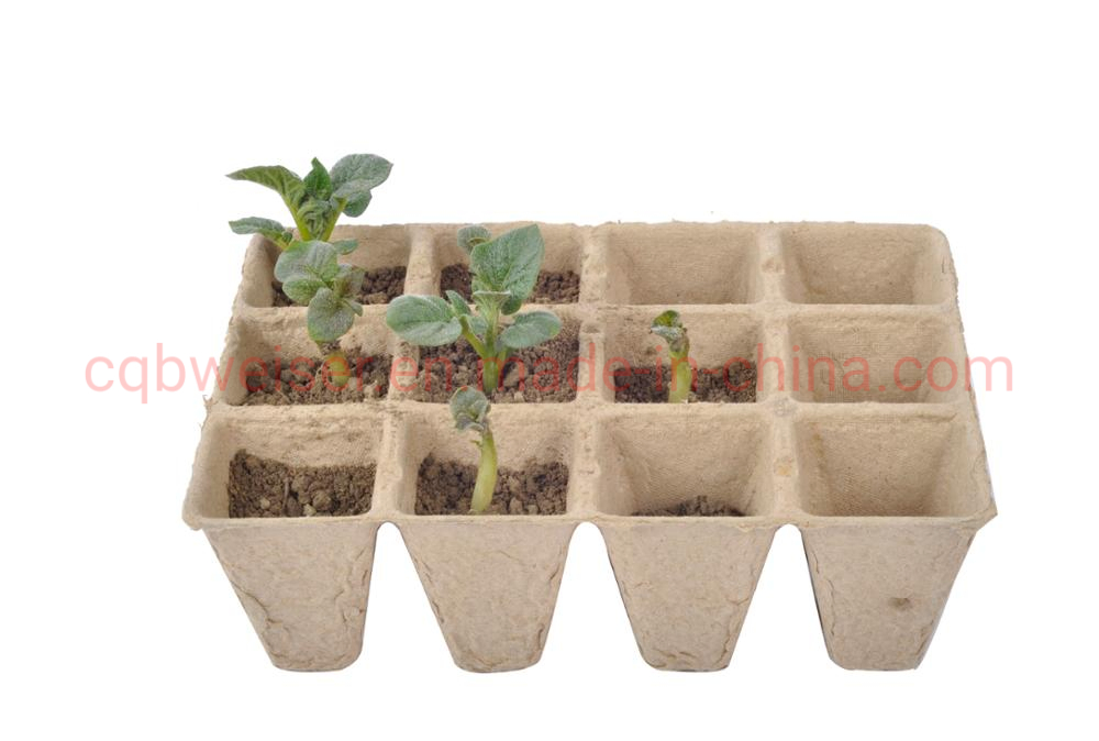 Seedlings Growing Paper Pot Trays 3X4 Cups Pulp Nursery Pots