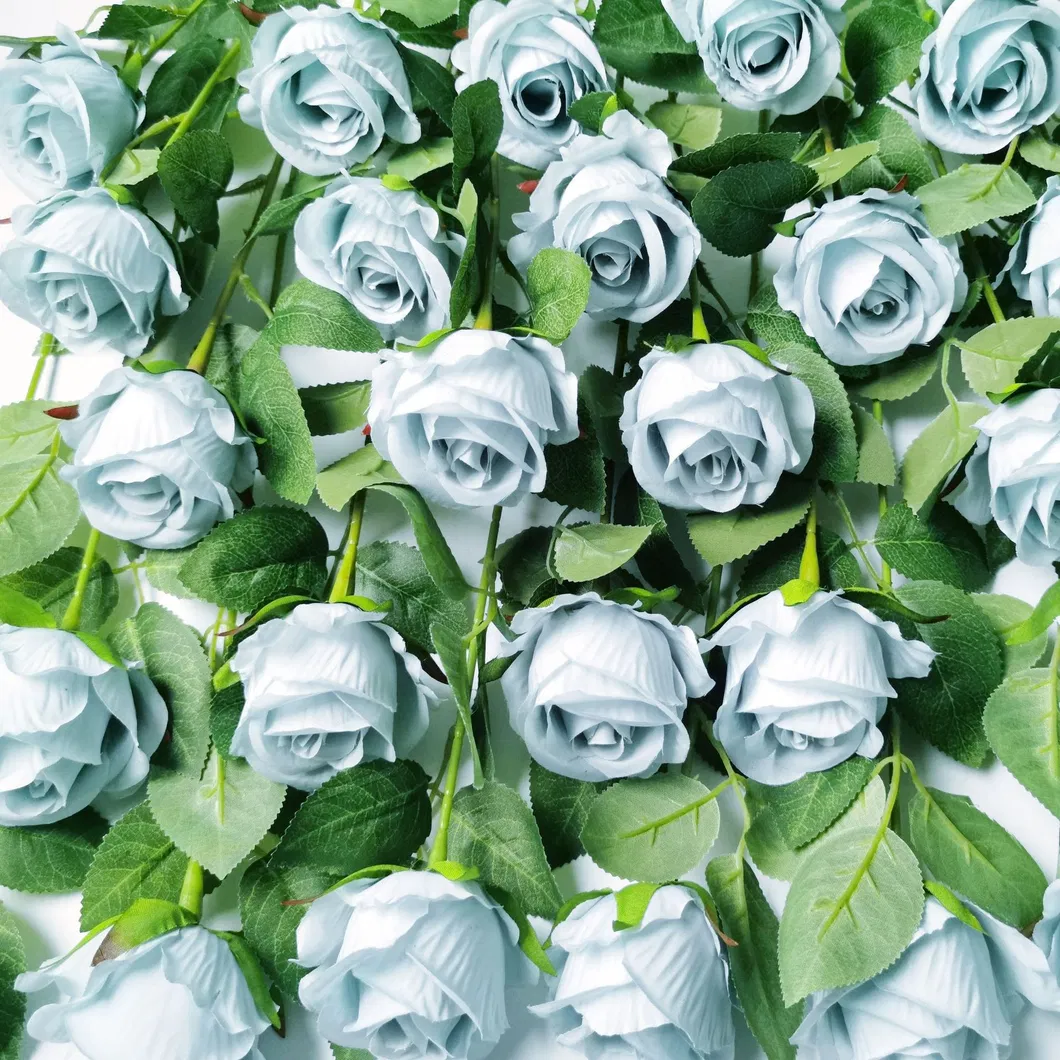 3D Wedding Decor Roll up Fabric Artificial Rose Flower Wall Backdrop