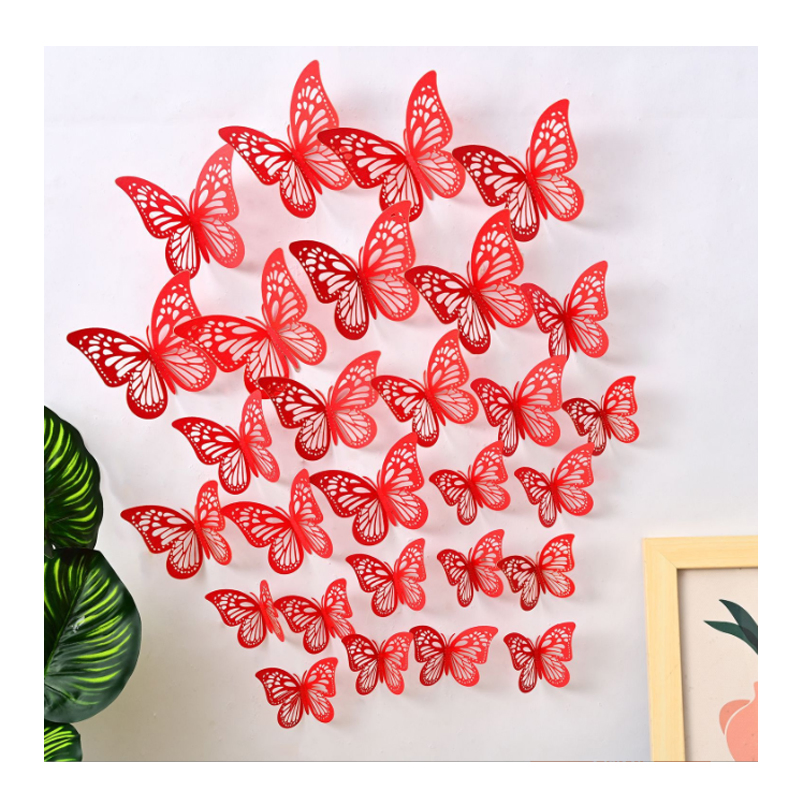 3D Butterfly Party Decoration Stickers for Birthday Baby Shower Nursery Wall Decor