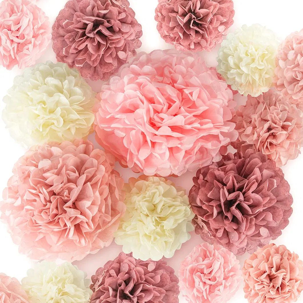 Pink Paper Pompom 1