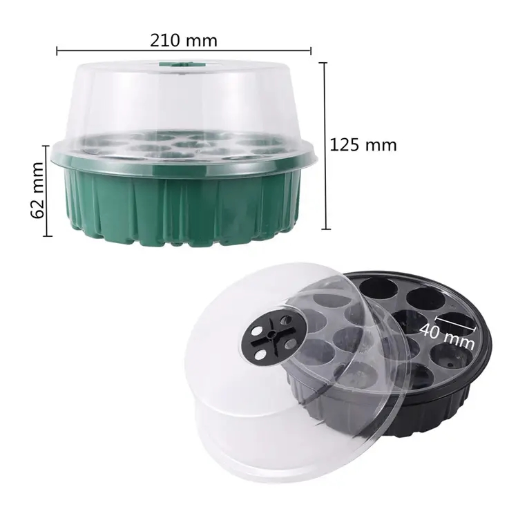 Plastic Seedling Tray with Dome Hydroponic Tray Nursery Grow Box