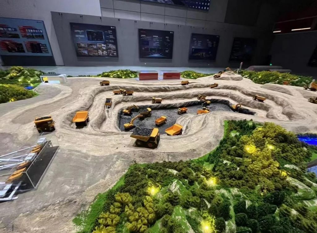 Artisan Coal Mining Model Sculpture Perfect for Office Corporate Showcases