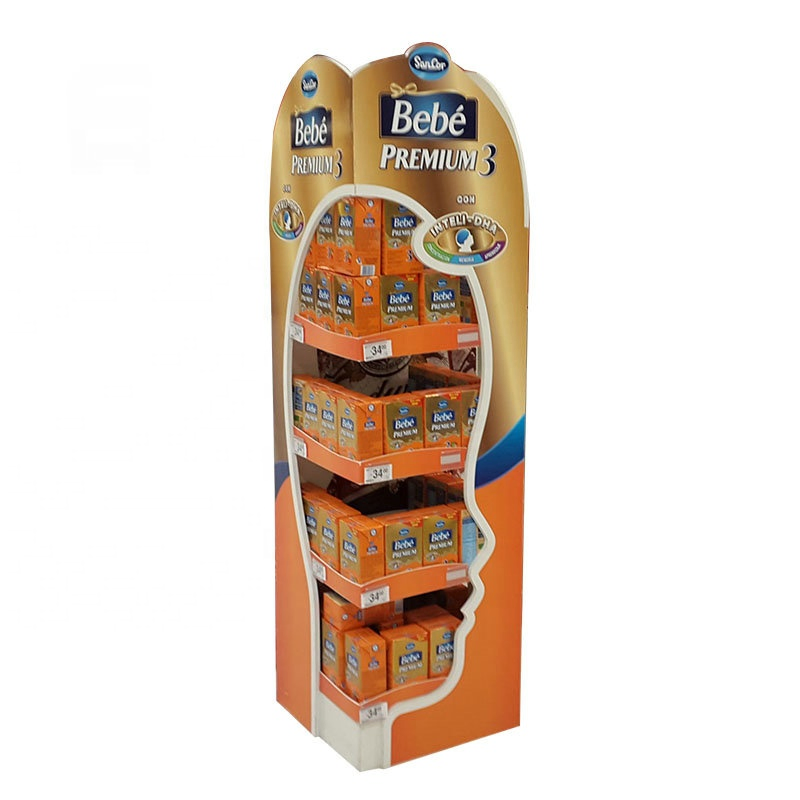 Bdl Custom Retail Store Drink Beverage Floor Food Candy Pop up Rack Product Paper Corrugated Cardboard Display Stand for Supermarket