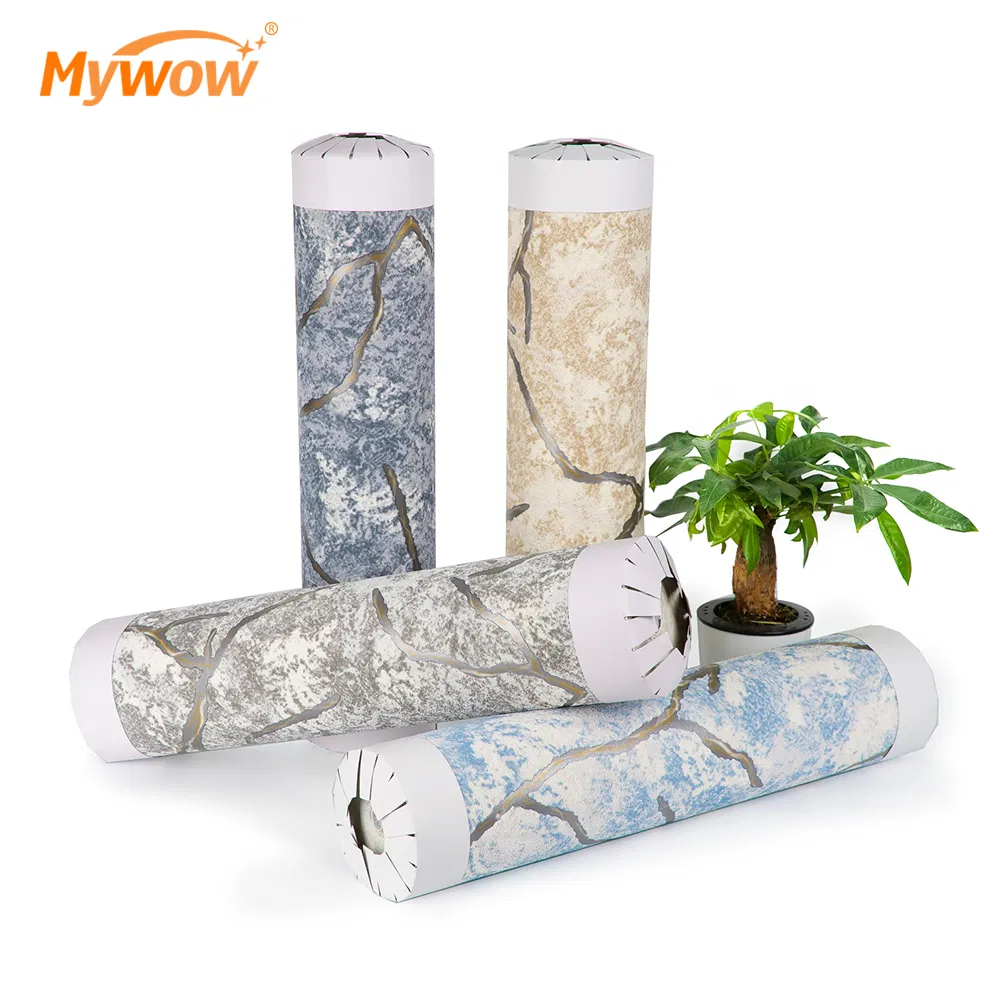 China Wholesale Wall Paper 280GSM Luxury Waterproof Suede PVC Papel Tapiz 3D Foam Wallpaper Home Decoration