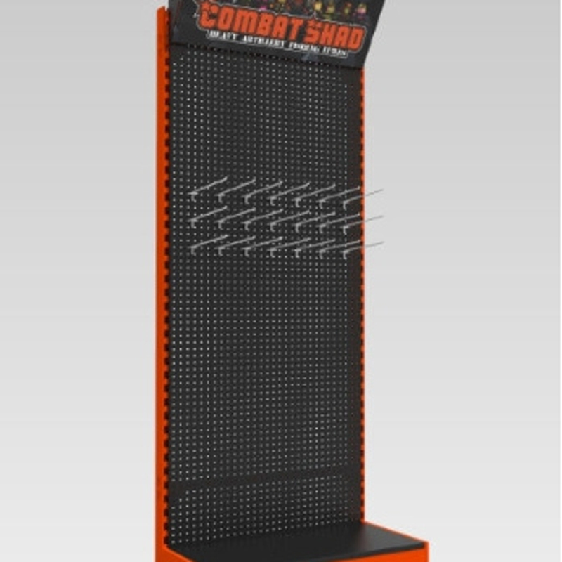 Supermarket Metal Customized Paper Display Racks Cardboard Floor Display Unit