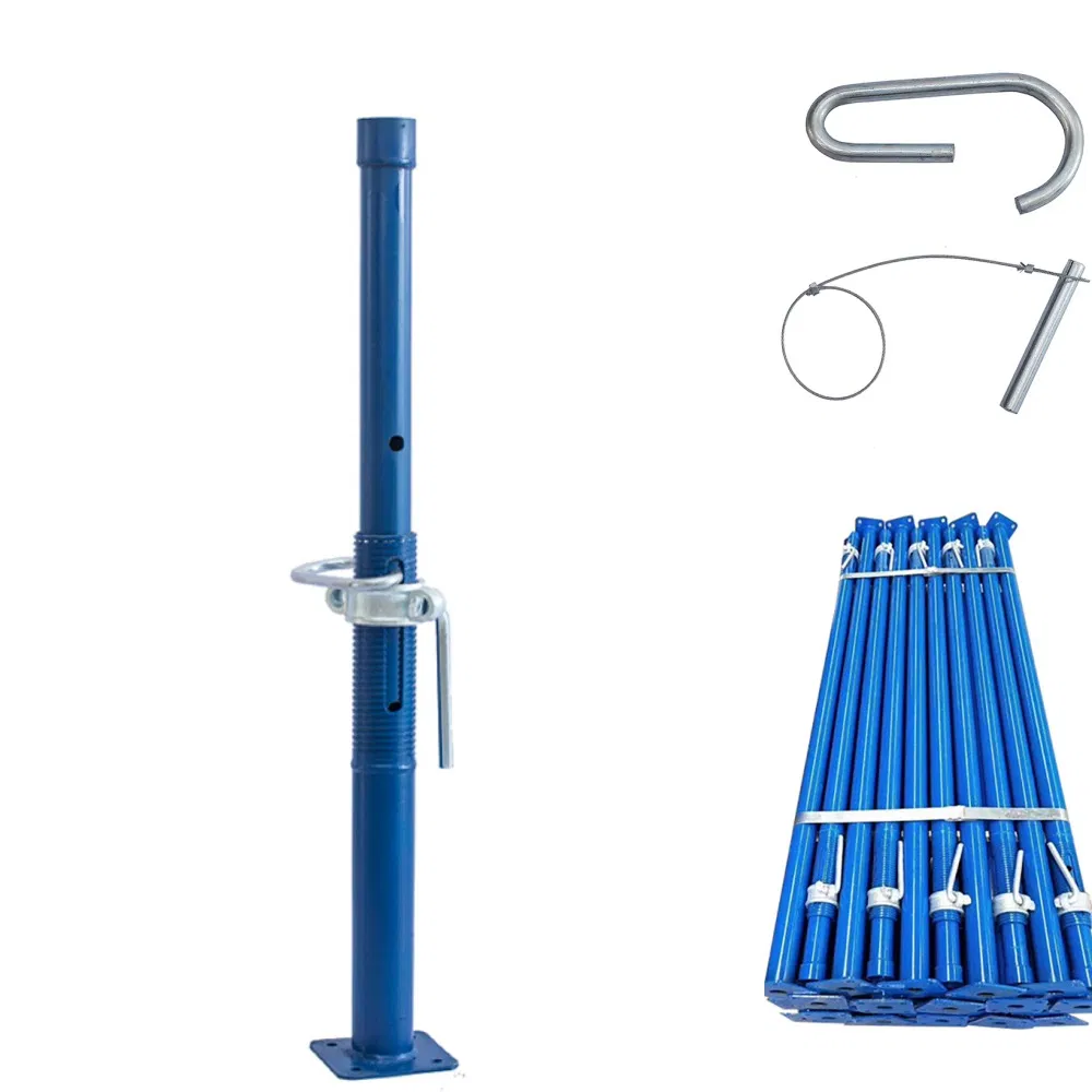 Light Duty Adjustable Scaffolding Prop Galvanized Coating Steel Prop with Square/Flower Plate