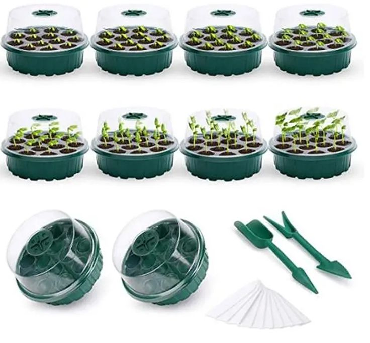 Round Starter Germination Box Nursery Seed Germination Growth Tray Kit