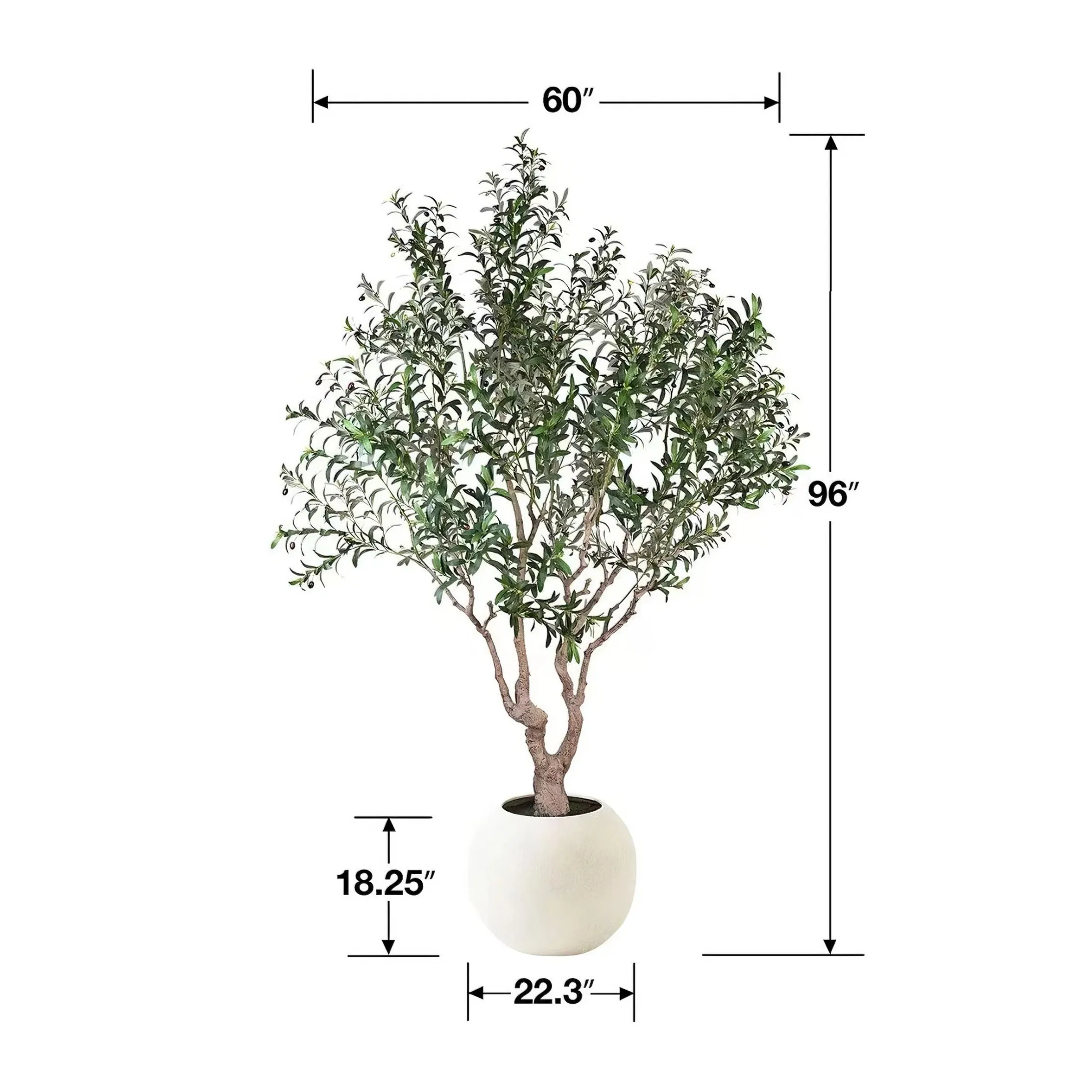 2.4m Realistic Artificial Olive Tree UV-Resistant &amp; Low Maintenance for Home/Hotel/Commercial Decor Retailers &amp; Designers