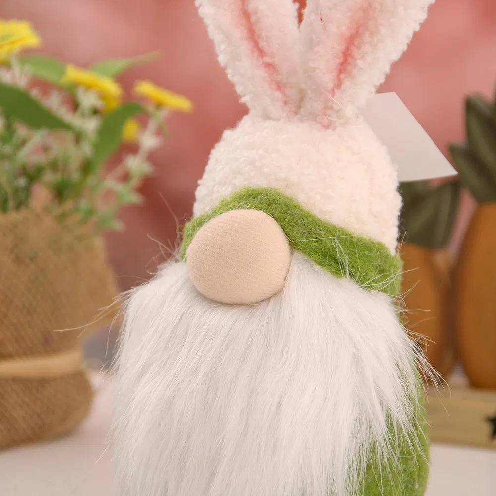 Hot Sale Easter Party Decoration Rabbit Ears Dwarf Doll Easter Decor Ornaments