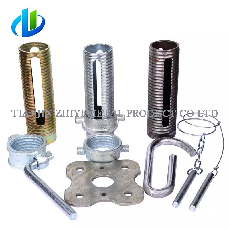 Scaffold Floor Sleeve Nut with Steel Handle Flower Plates Push Pull Steel Prop 6m Decking En1065 2600mm Jack Weight for Build
