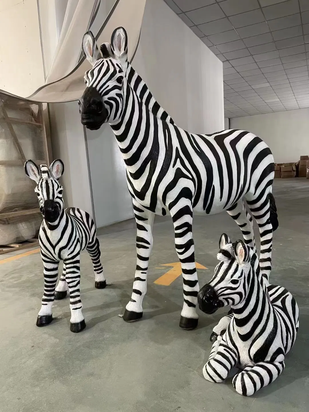 Business Promotion Event Party Decor Animal Props Fiberglass Zebra Sculpture