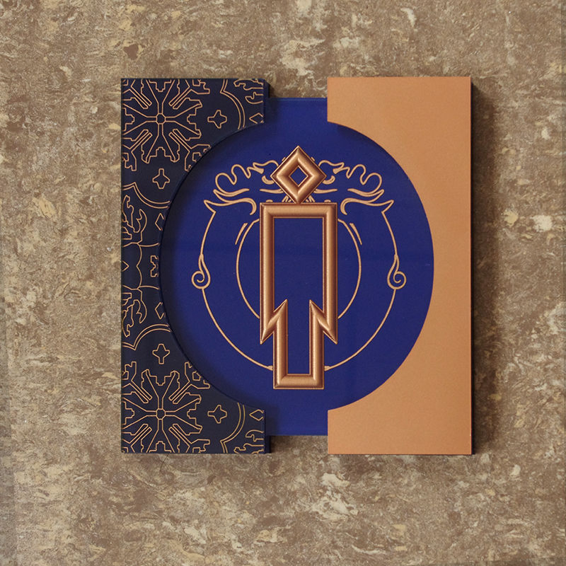 3D Channel Letters Luxury Rose Gold Door Sign for Hotel