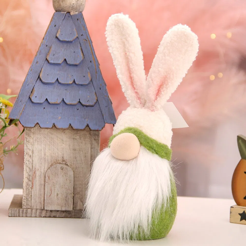 Hot Sale Easter Party Decoration Rabbit Ears Dwarf Doll Easter Decor Ornaments