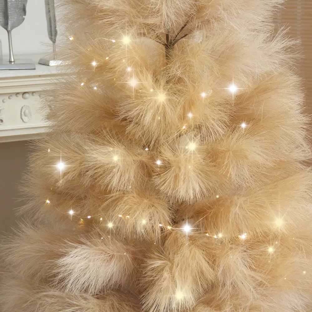 Original Design! Best Seller 6-FT Artificial Pampas Tree High Quality Fluffy Large Christmas Tree Indoor Outdoor Decoration