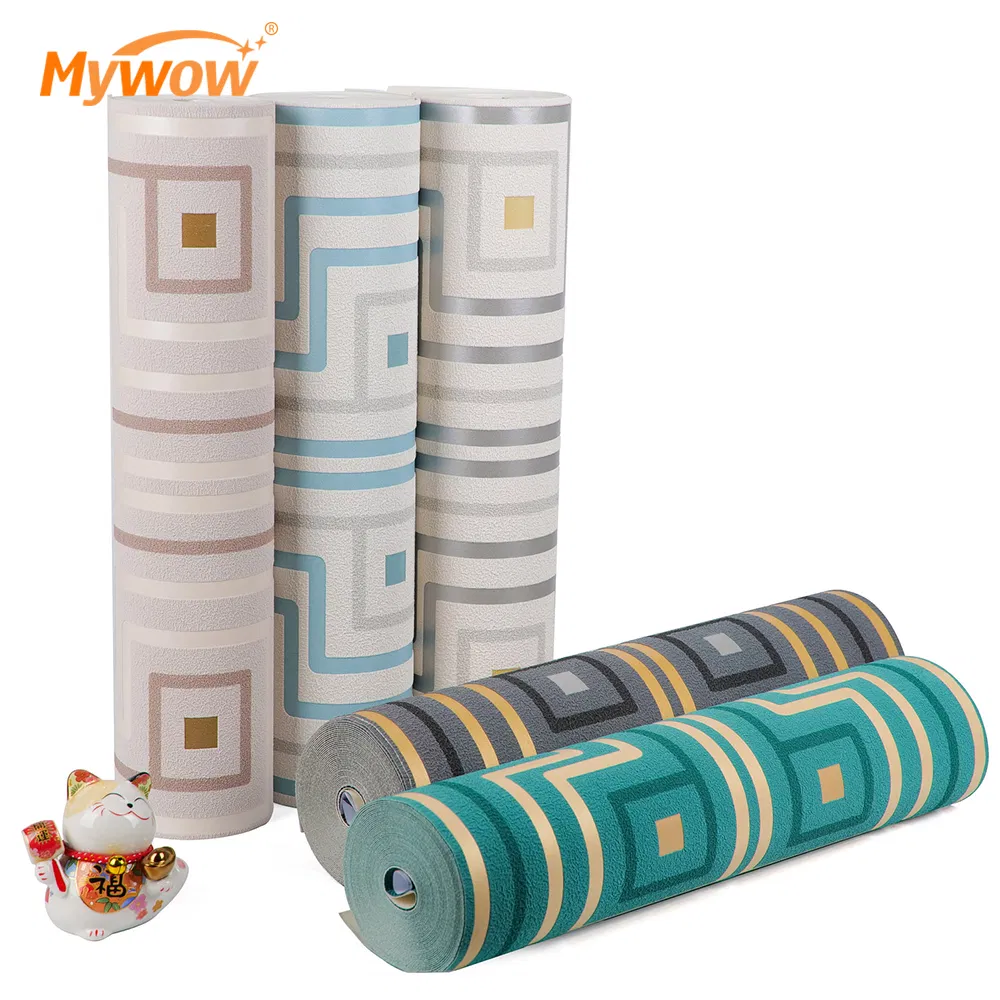 China Wholesale Wall Paper 280GSM Luxury Waterproof Suede PVC Papel Tapiz 3D Foam Wallpaper Home Decoration