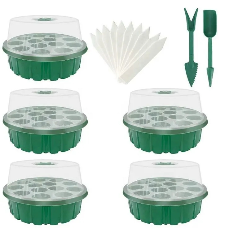 Round Starter Germination Box Nursery Seed Germination Growth Tray Kit