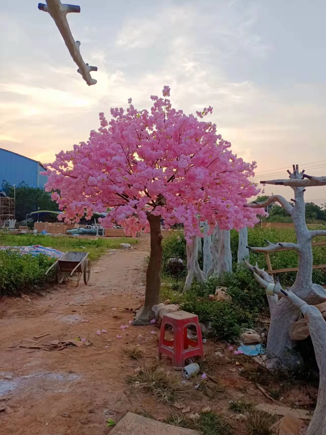 Artificial Cherry Blossom Tree with Lights